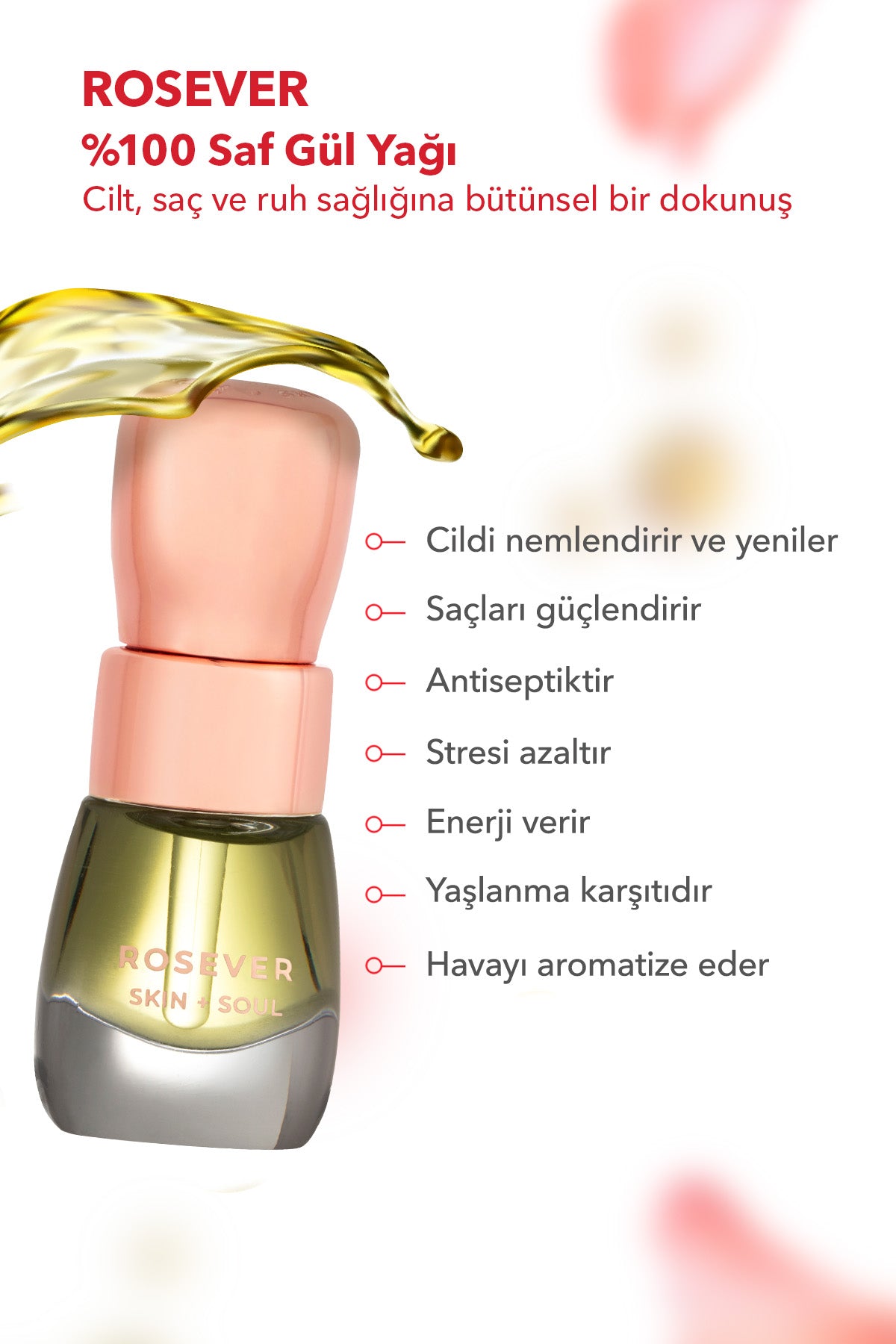 Saf Gül Yağı 3 ML