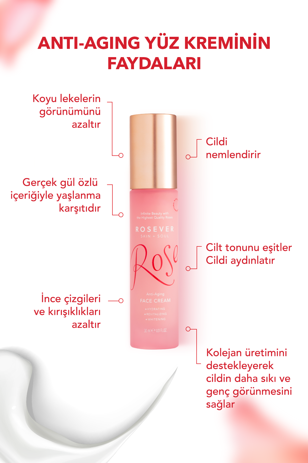 Anti Aging Gül Özlü Yüz Kremi 30 ML