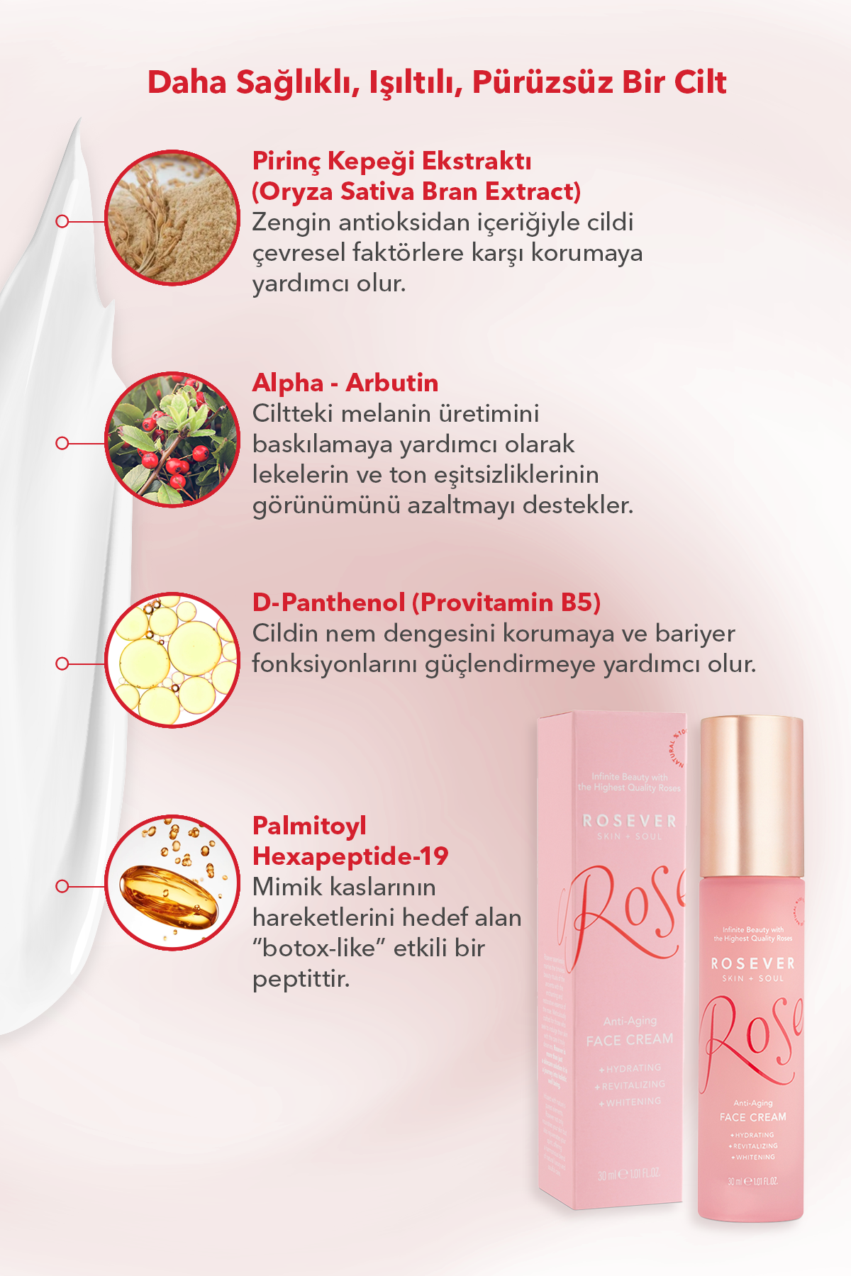 Anti Aging Gül Özlü Yüz Kremi 30 ML