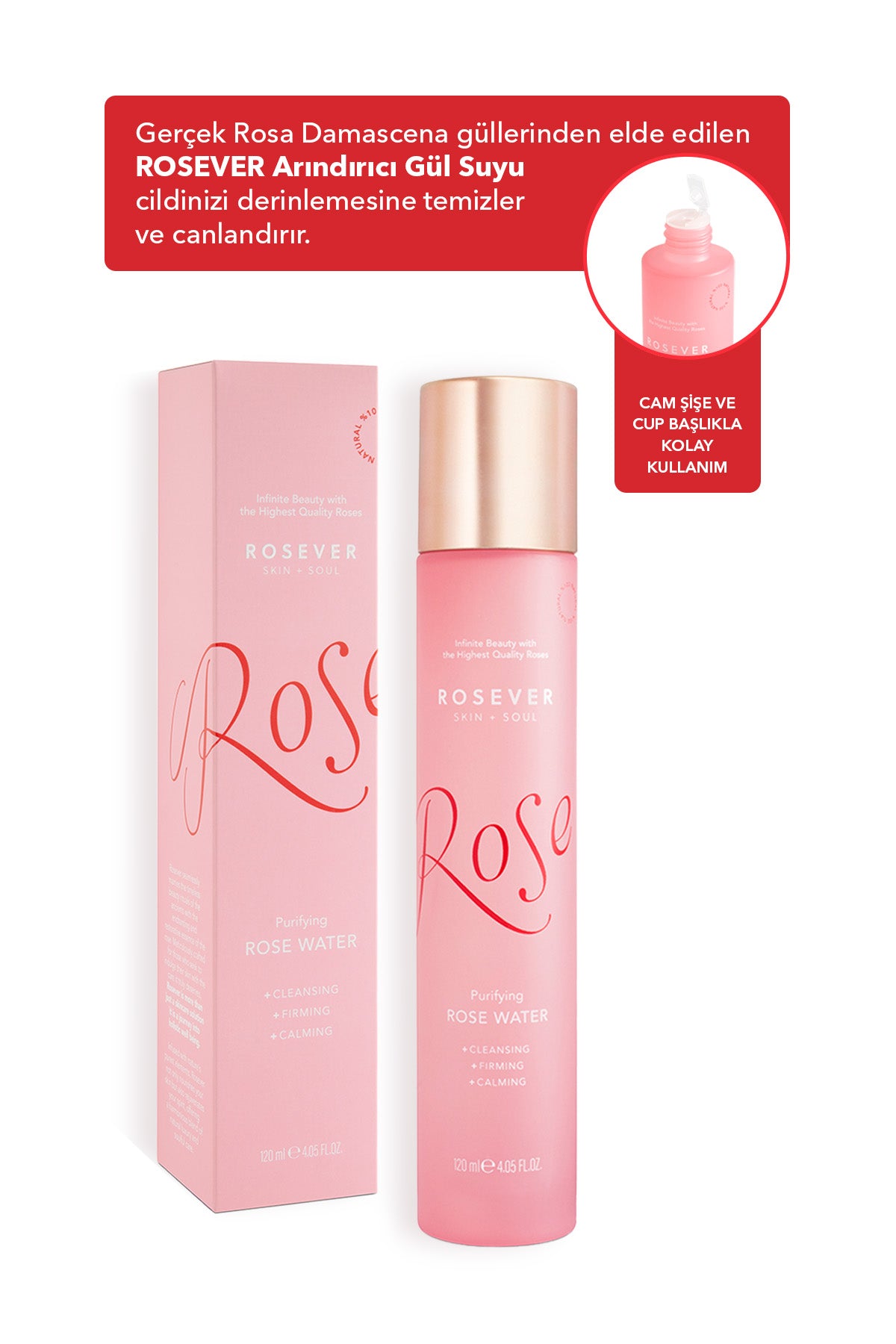Saf Arındırıcı Gül Suyu 120 ML